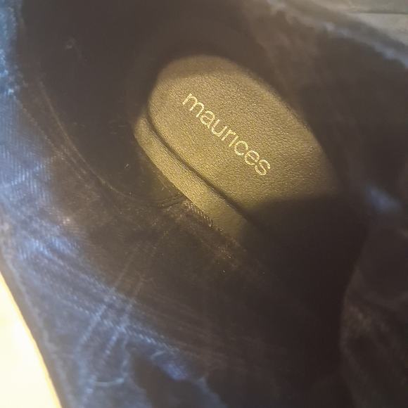 Maurices Black Lace-Up Wedge Boots - Picture 5 of 7